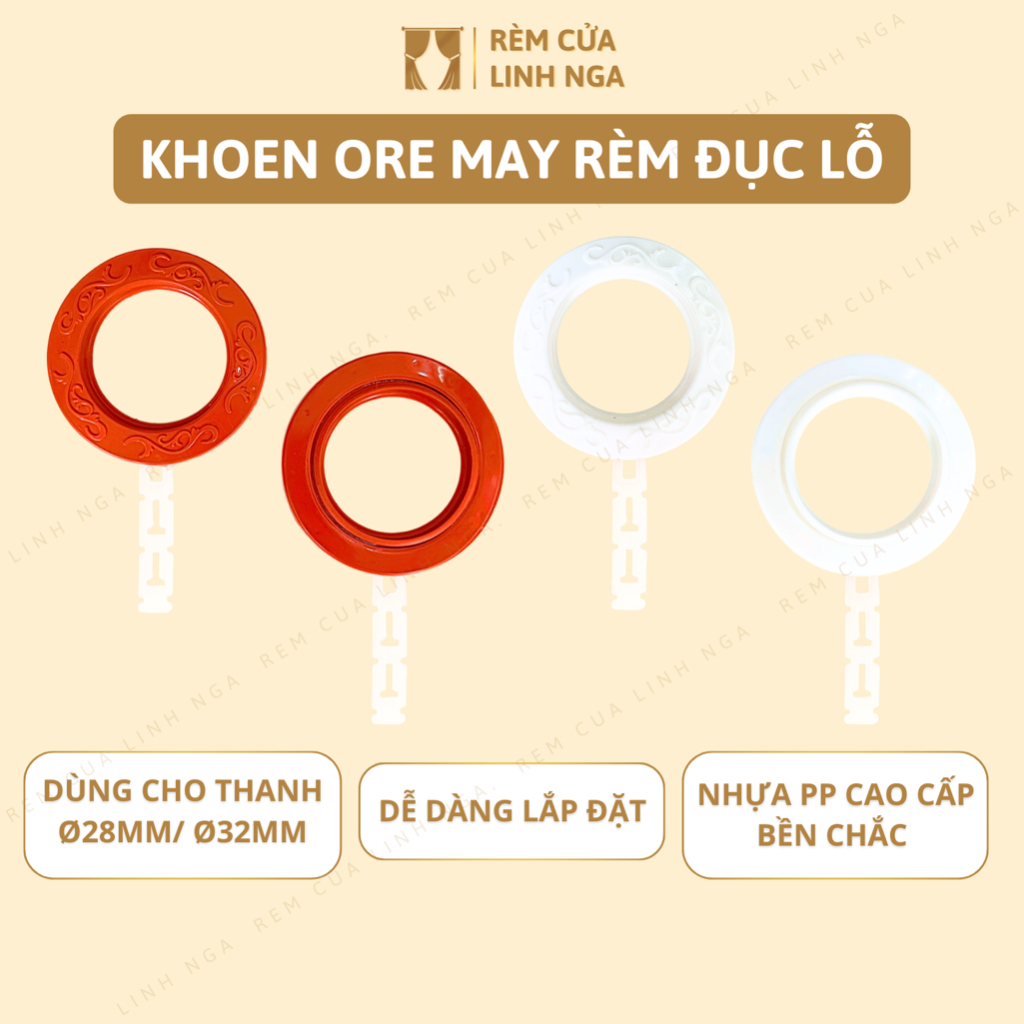 [ COMBO 50 BỘ ] Khoen May Rèm Ore - Khoen May Rèm Đục Lỗ Nhựa Nguyên ...