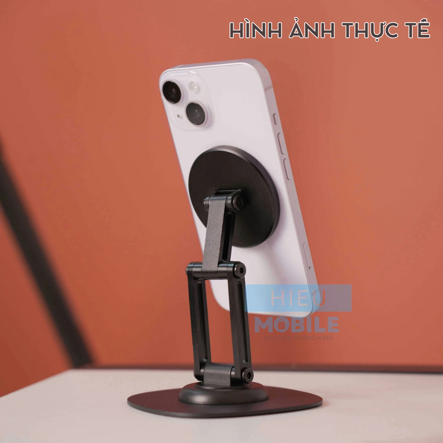 Giá đỡ điện thoại có nam châm hút xoay 360 độ có 3 khớp điều chỉnh kim loại (Q19)