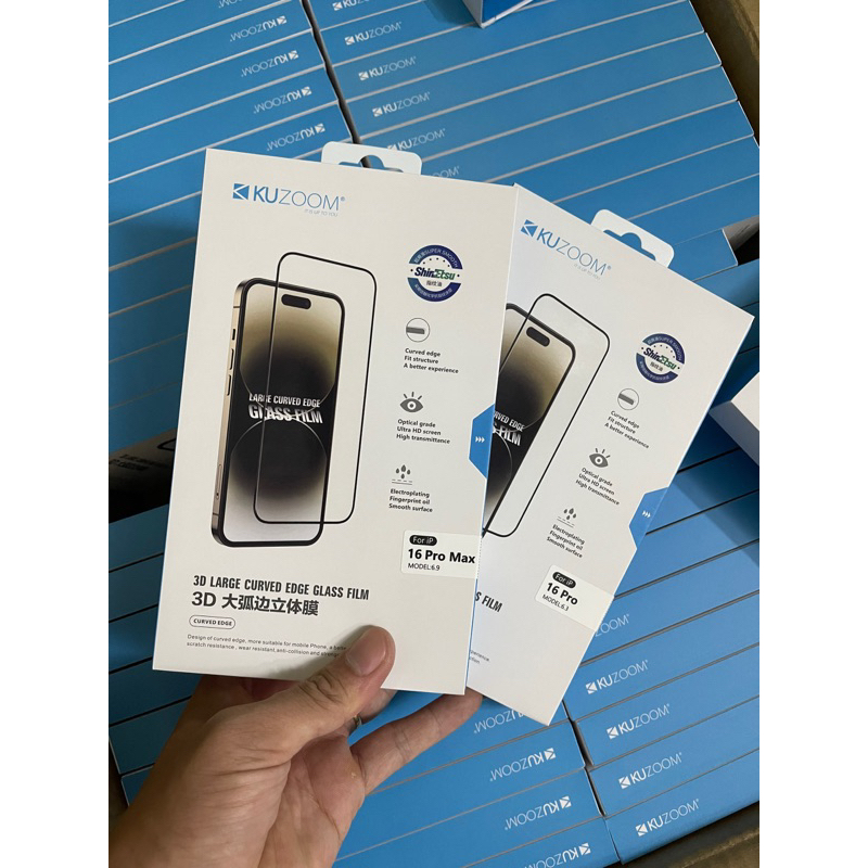 Kính Cường Lực iPhone 3D LARGE CUVER KUZOOM đủ mã từ X đến 16ProMax