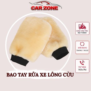 Bao Tay Rửa Xe Lông Cừu 2 MẶT VERSION 4 Mềm Mại Vệ Sinh Ô Tô Xe Máy Tiện Lợi – 1 Chiếc