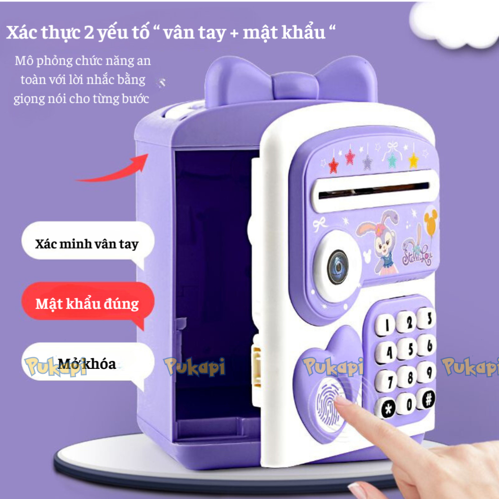 Két Sắt Mini Thông Minh Cho Bé Két Sắt Mini Cho Bé Vân Tay Két Mini Đựng Tiền Két Sắt Điện Tử Giá Rẻ Két Sắt Nhỏ- PUKAPI