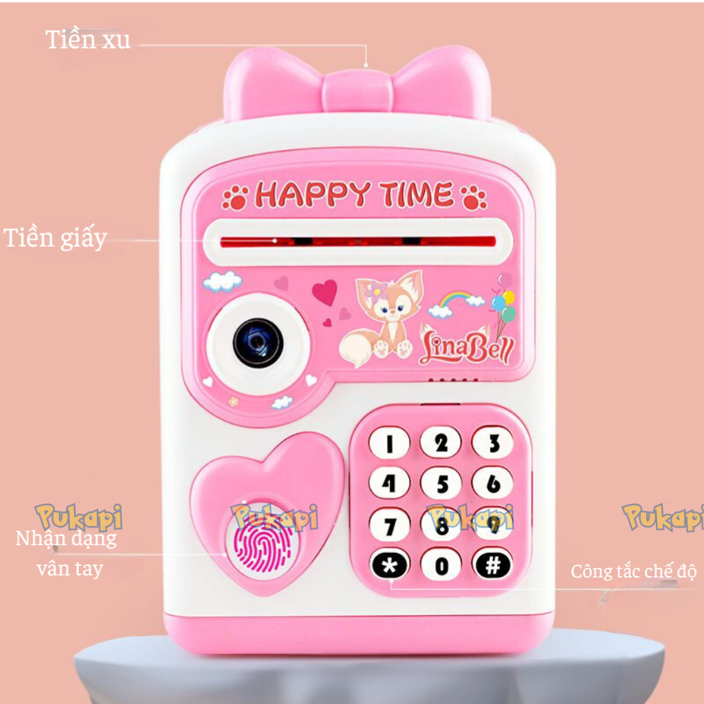 Két Sắt Mini Thông Minh Cho Bé Két Sắt Mini Cho Bé Vân Tay Két Mini Đựng Tiền Két Sắt Điện Tử Giá Rẻ Két Sắt Nhỏ- PUKAPI