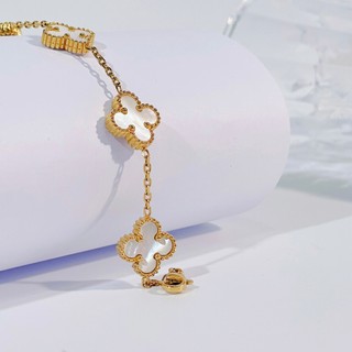 Vòng tay nam nữ LAMY Four Leaf Clover Bracelet White 2163