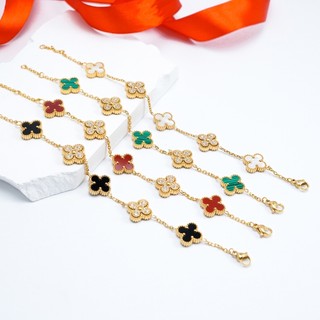 Vòng tay nam nữ LAMY Four Leaf Clover Bracelet White 2163