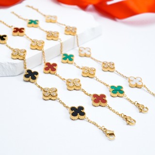 Vòng tay nam nữ LAMY Four Leaf Clover Bracelet White 2163
