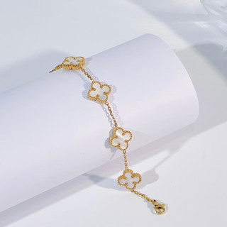 Vòng tay nam nữ LAMY Four Leaf Clover Bracelet White 2163