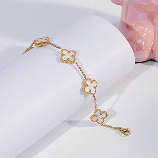 Vòng tay nam nữ LAMY Four Leaf Clover Bracelet White 2163