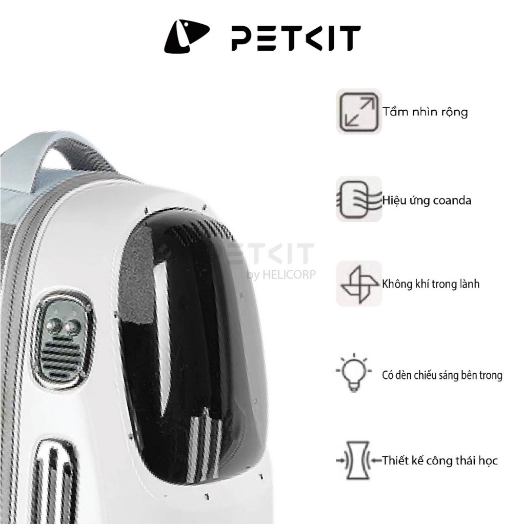 Ảnh Balo Cho Thú Cưng, Balo Cho Mèo Phi Hành Gia Cao Cấp Petkit Breezy 3