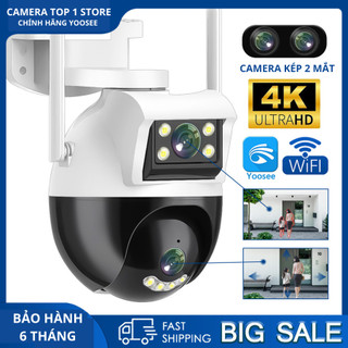 Camera Yoosee 2 Mắt Q836 - chuẩn 4K siêu nét - xem đêm có màu - xoay 360