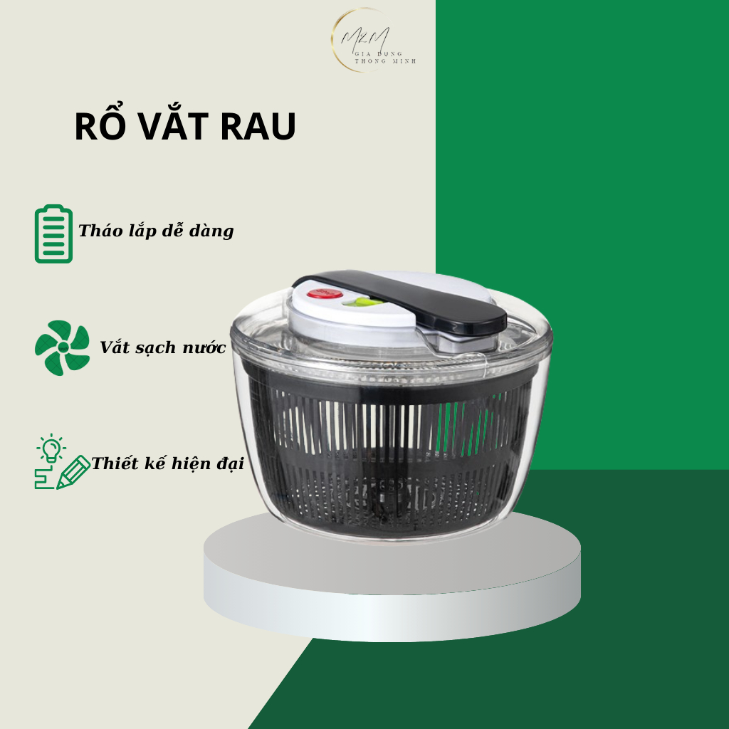 Rổ quay rau sống, vắt nước ra khỏi rau củ nhanh chóng | Shopee Việt Nam