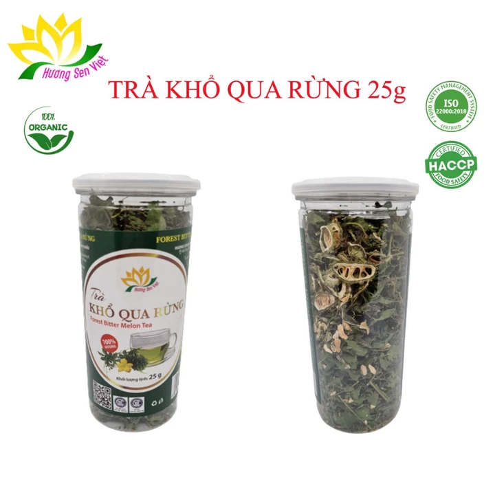 (COMBO 2 HŨ) TRÀ KHỔ QUA RỪNG HŨ 25G - KHỔ QUA RỪNG TỰ NHIÊN/ THANH NHIỆT, MÁT GAN