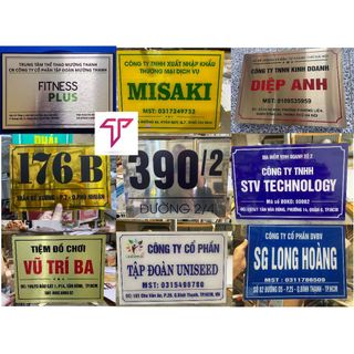 Biển số nhà - bảng số nhà - phòng ban - phòng chức năng - biển công ty thiết kế theo yêu cầu lấy ngay BH 36T