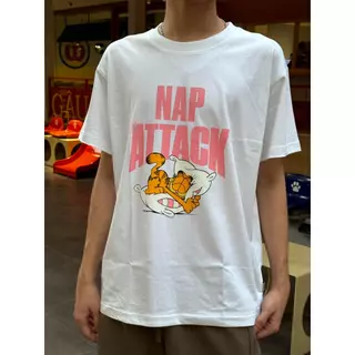Áo Thun BOO Unisex Form Regular IN Hình Mèo Garfield Nap Attack