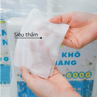 Khăn vải khô đa năng cao cấp Ecobi túi 900gram ~ 720 tờ không mùi