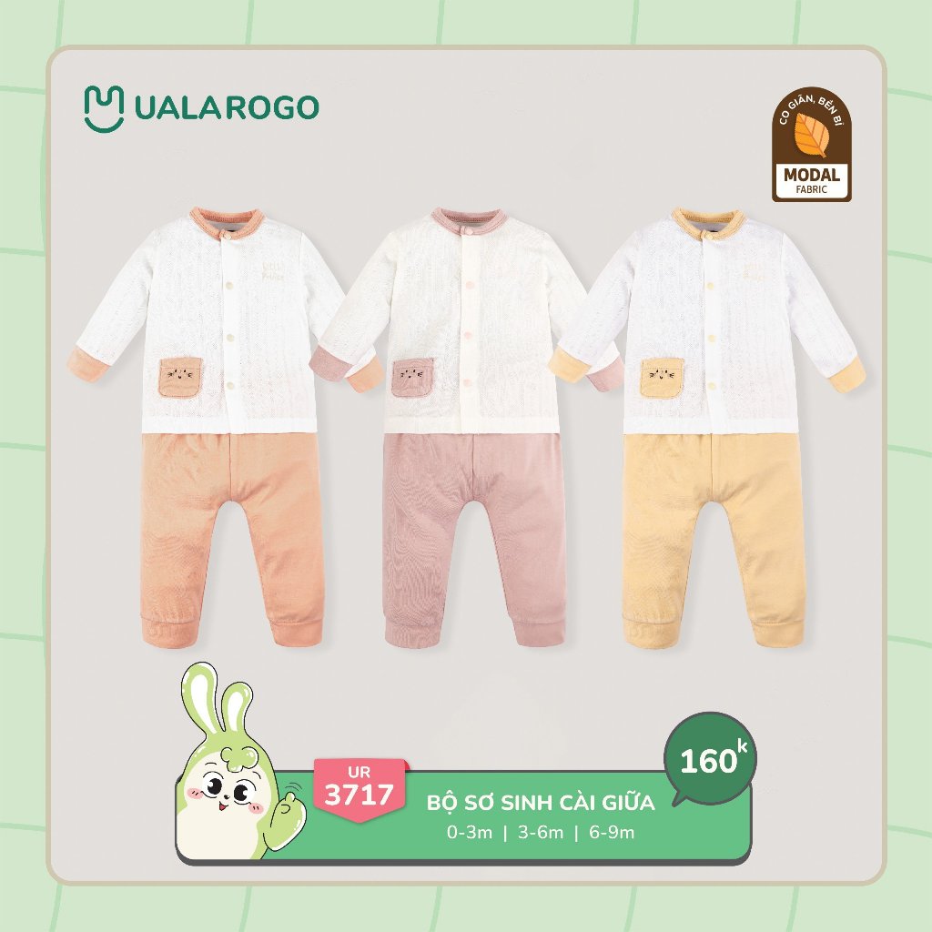 (3-9kg) Bộ Dài Tay Sơ Sinh Mỏng Uala UR2187 UR3716 UR2147 UR3717 UR3718 UR3878 UR501 UR495 UR083 UR525 UR046