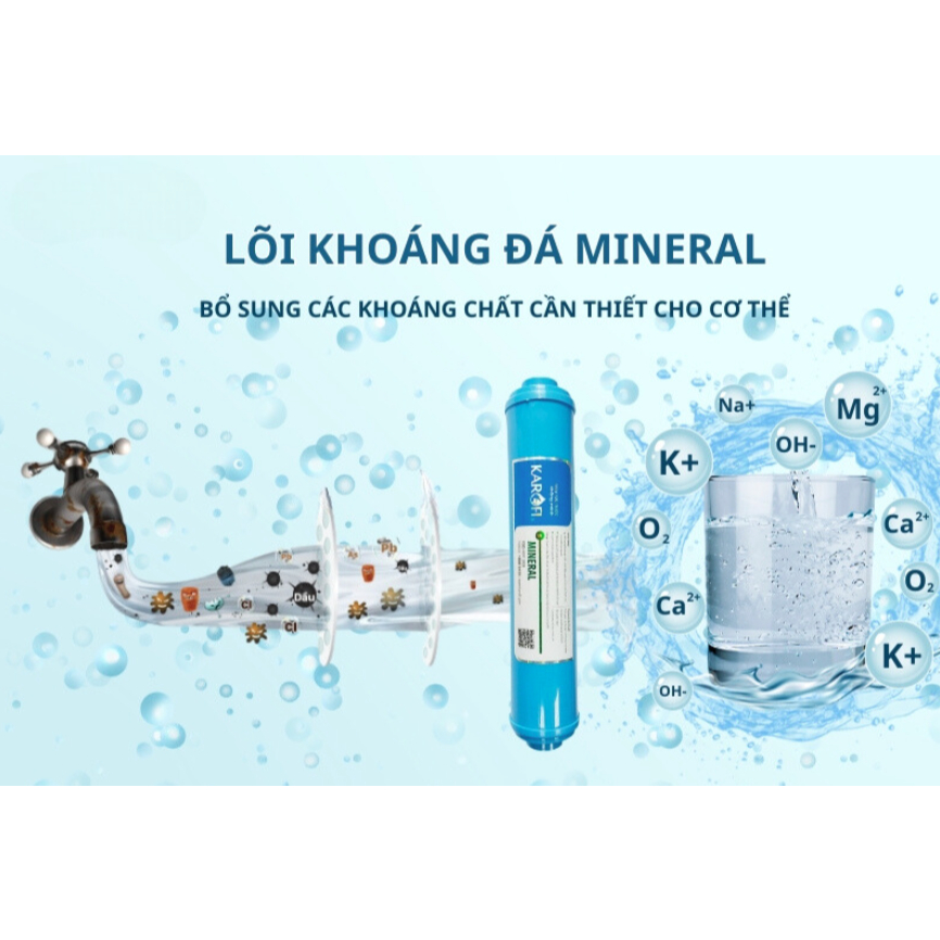 Lõi Lọc Nước Số 6- Mineral Karofi  Chức Năng Bổ Sung Khoáng Chất, Nâng Cao pH, Làm Vị Nước Ngọt Hơn- Hàng chính Hãng