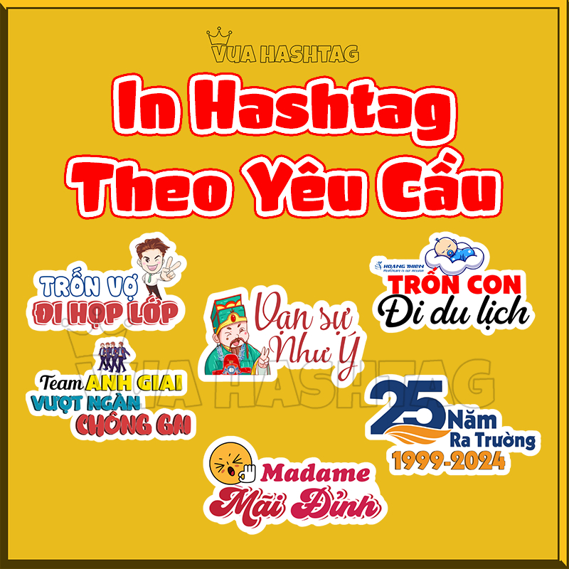 Hastag cầm tay theo yêu cầu, In hashtag chụp ảnh kỉ niệm tiệc công ty ...