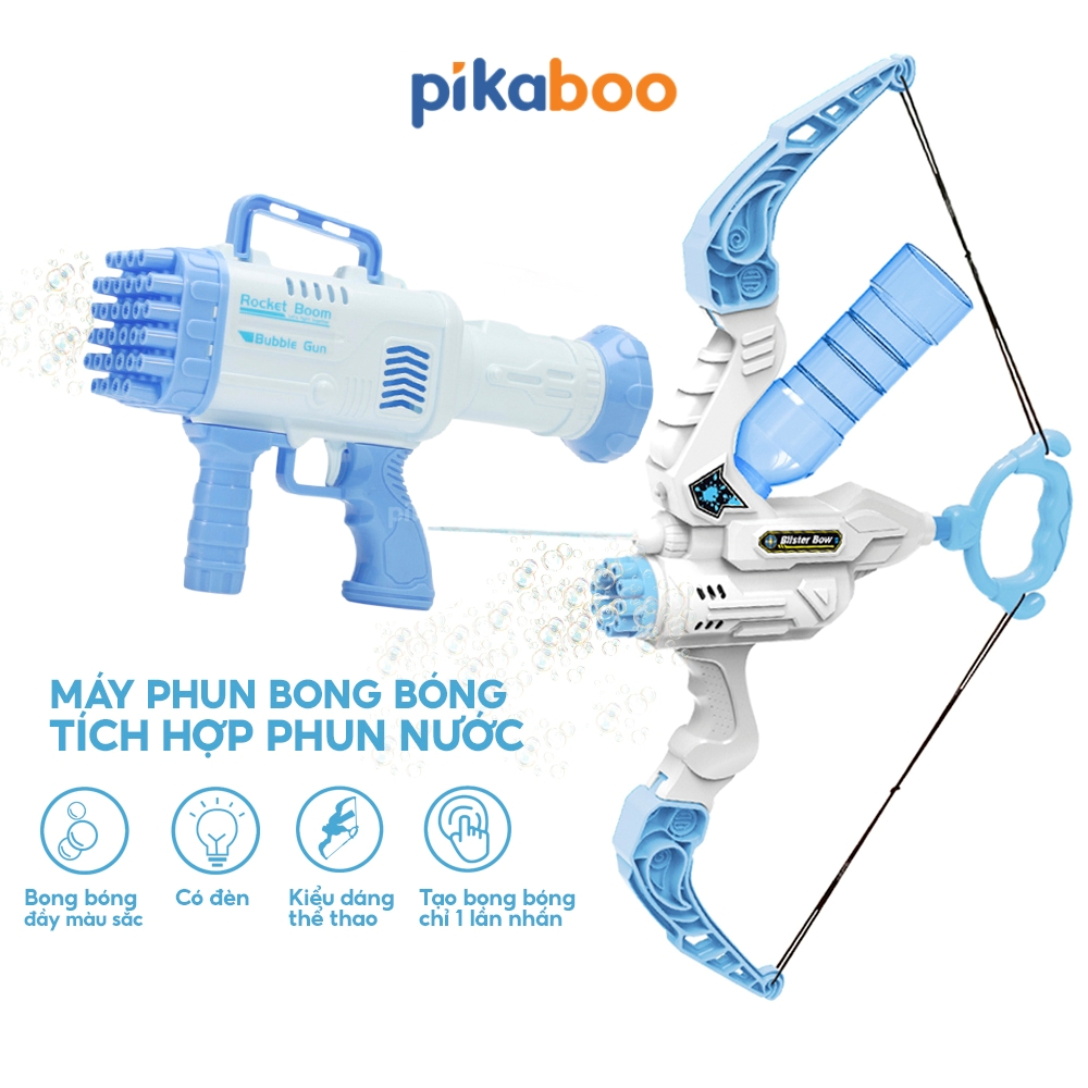Ảnh Đồ chơi tạo bong bóng và phun nước Pikaboo bong bóng ra đều màu đẹp mắt cho bé chơi vui nhộn 2