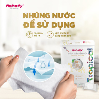 Khăn Mặt Viên Nén Mamamy Tropical 25 viên 24x20 cm