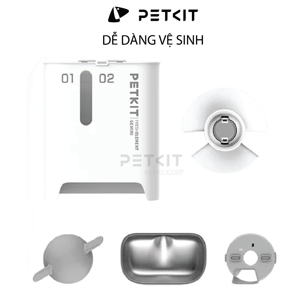 Ảnh Máy Nhả Hạt Tự Động Cho Chó Mèo Có CAMERA, Hai Ngăn Petkit Gemini YumShare Dung Tích 5 Lít 4