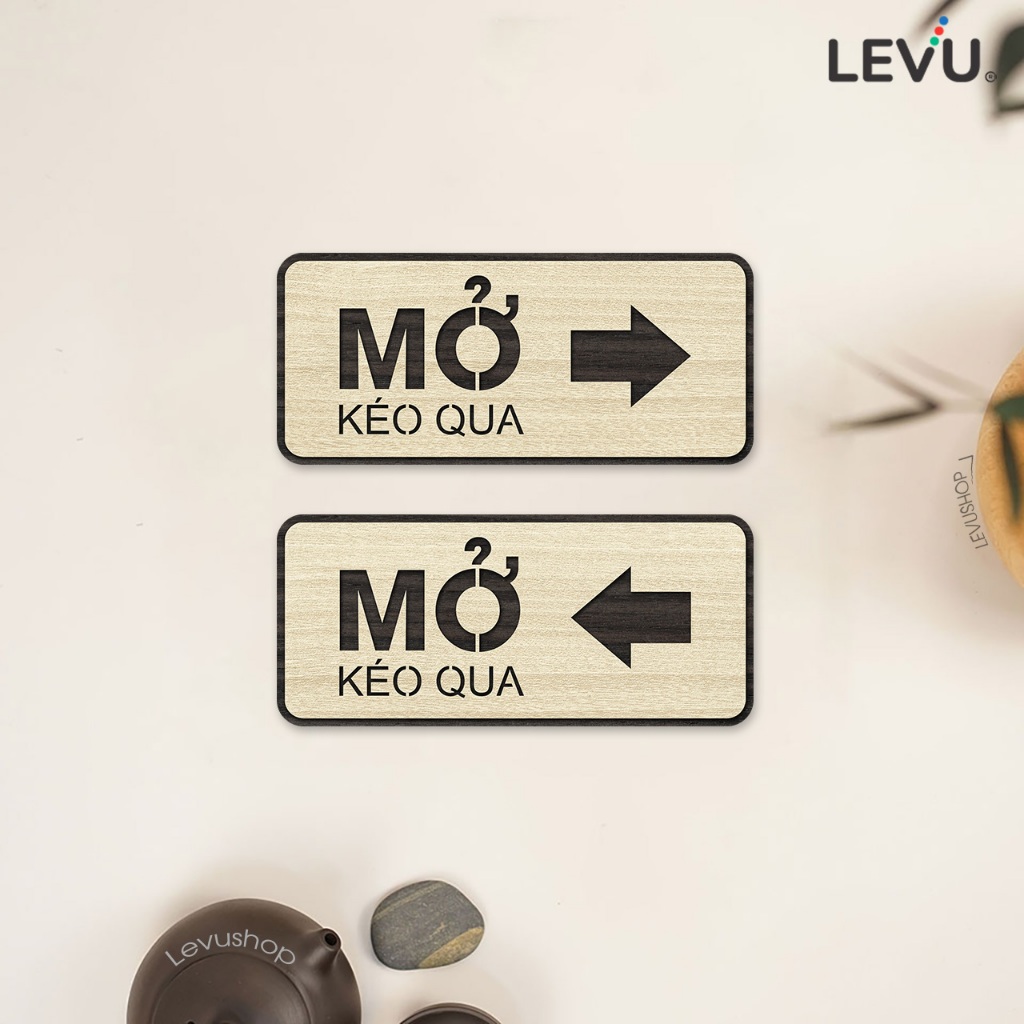 Bảng gỗ đóng mở cửa kéo qua trái phải LEVU-TP05