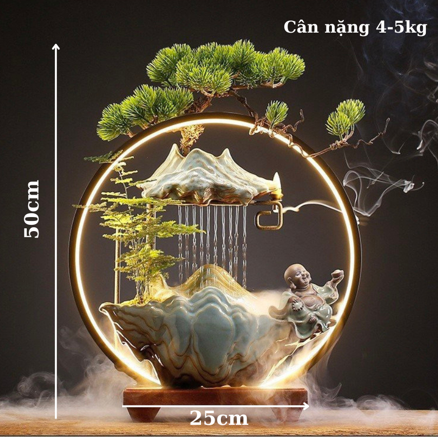 Đèn thác nước phong thuỷ| Qùa tặng tân gia 