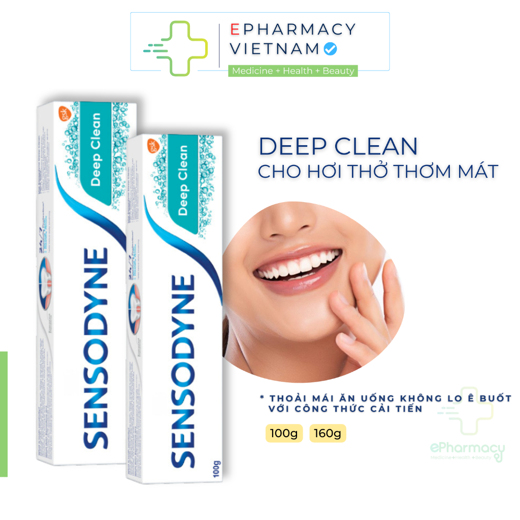 Kem Đánh Răng SENSODYNE Deep Clean Giúp Giảm Ê Buốt & Sach Sâu Cho Hơi ...
