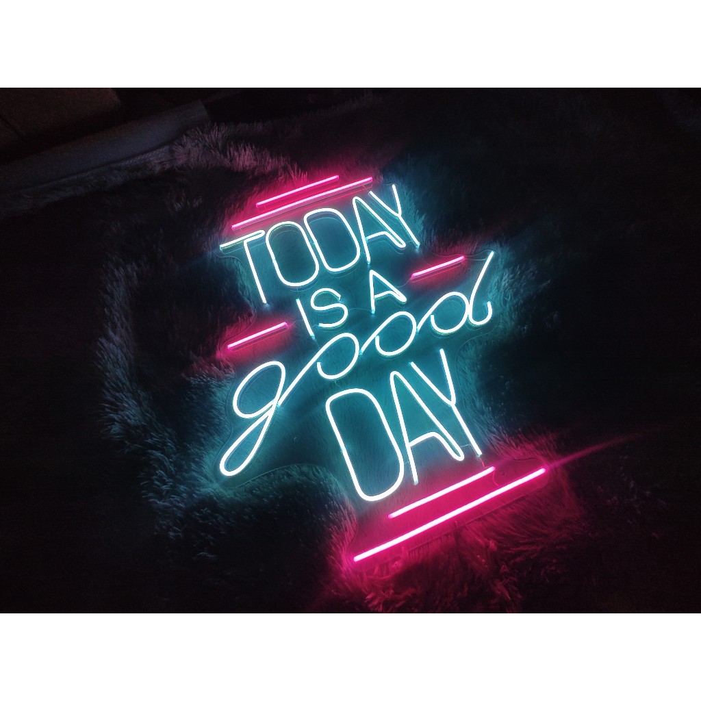 Đèn led chữ Today Is A Good Today kt:65x55cm.Led neon chữ.Đèn trang trí ...