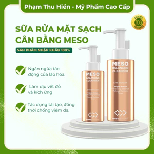 Sữa Rửa Mặt Cân Bằng MESO BALANCING CLEANSER 3IN1 Sữa Rửa Mặt, Tẩy Trang, Toner Thích Hợp Cho Làn Da Nhạy Cảm