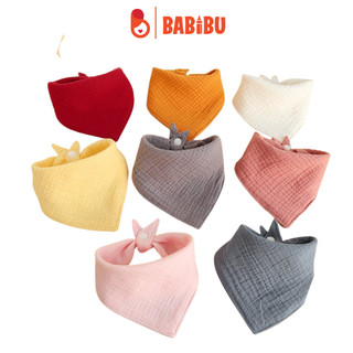 Yếm xô muslin trơn siêu mềm, thấm hút cho bé từ 0 tới 3 tuổi
