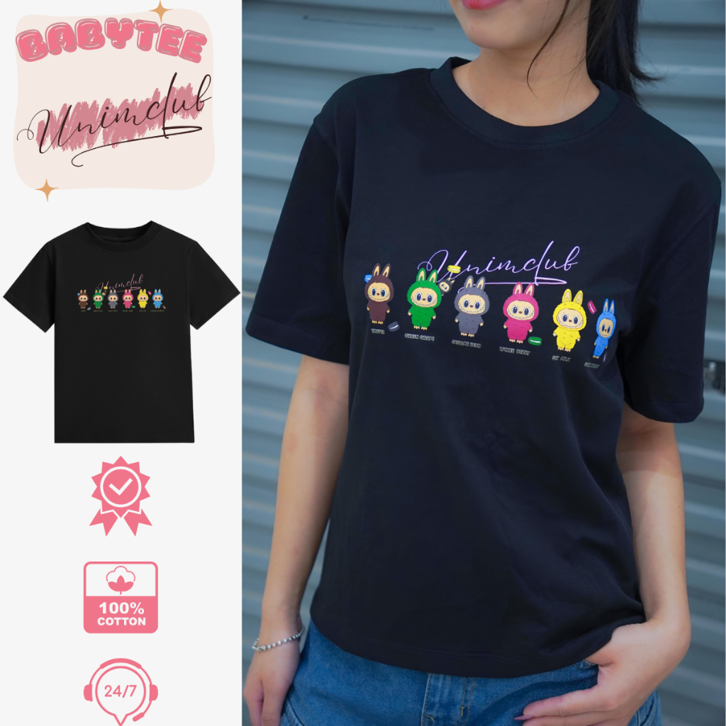 Áo Baby tee Labubu Macaron Hottrend 2024 Cotton Cao Cấp ĐỊnh Lượng 250gsm Co Giãn 2 Chiều - BBTBUBU