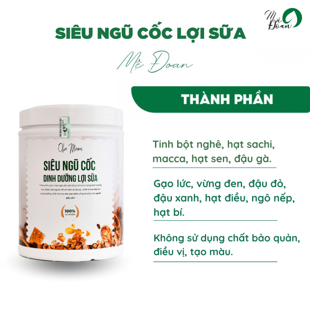 Ảnh Ngũ cốc lợi sữa bổ sung chất dinh dưỡng cho mẹ bầu và mẹ cho con bú 450g Mệ Đoan 3