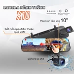 Camera hành trình gương ô tô X10 XETABON ghi hình 2k, Cảm ứng Full màn hình 10inch, Kết nối điện thoại, Bảo hành 1 năm — ảnh 1