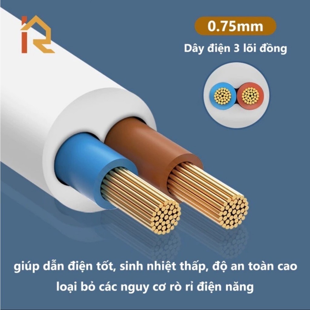 Ổ Cắm Điện USB Đa Năng Cao Cấp Chống Giật Dây Dài 4m 2 Cổng Cắm USB Có Chốt An Toàn Tiện Dụng, Ổ Cắm Điện Chịu Tải 2500W