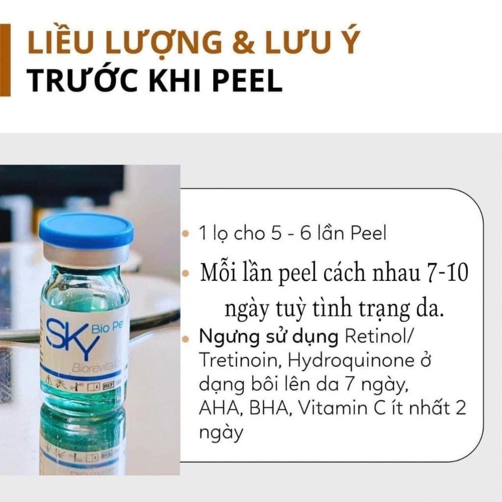 Peel Da Sinh Học Thế Hệ Mới  SKY BIO Dành Cho Da Mặt, Da Tay Không Bong Tróc - Giúp Làn Da Trắng Sáng - Căng Bóng