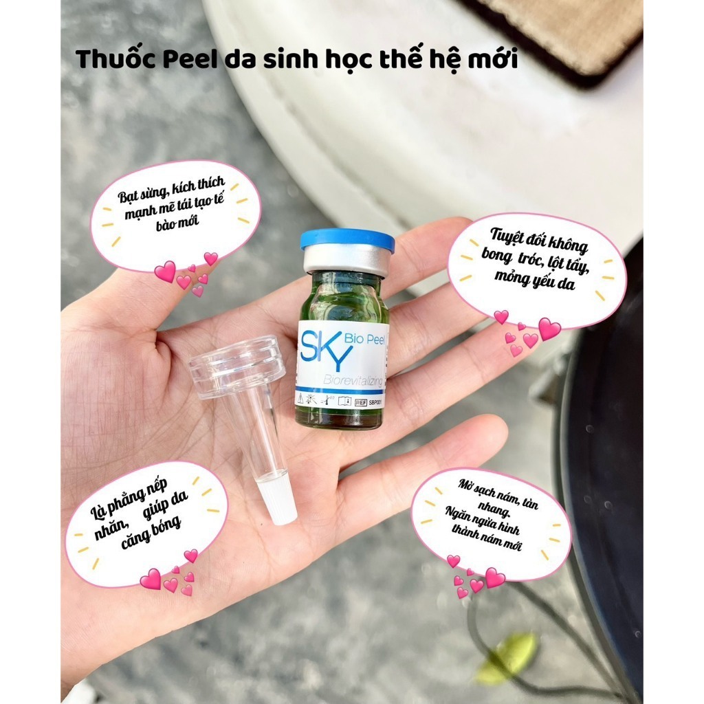 Peel Da Sinh Học Thế Hệ Mới  SKY BIO Dành Cho Da Mặt, Da Tay Không Bong Tróc - Giúp Làn Da Trắng Sáng - Căng Bóng