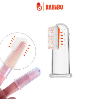 Rơ lưỡi xỏ ngón cho bé, bàn chải đánh răng có hộp đựng vệ sinh
