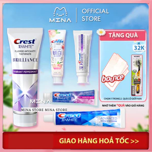 Kem đánh răng Crest 3D White Brilliance bản nâng cấp 99g chính hãng Mỹ - Giúp trắng răng hiệu quả
