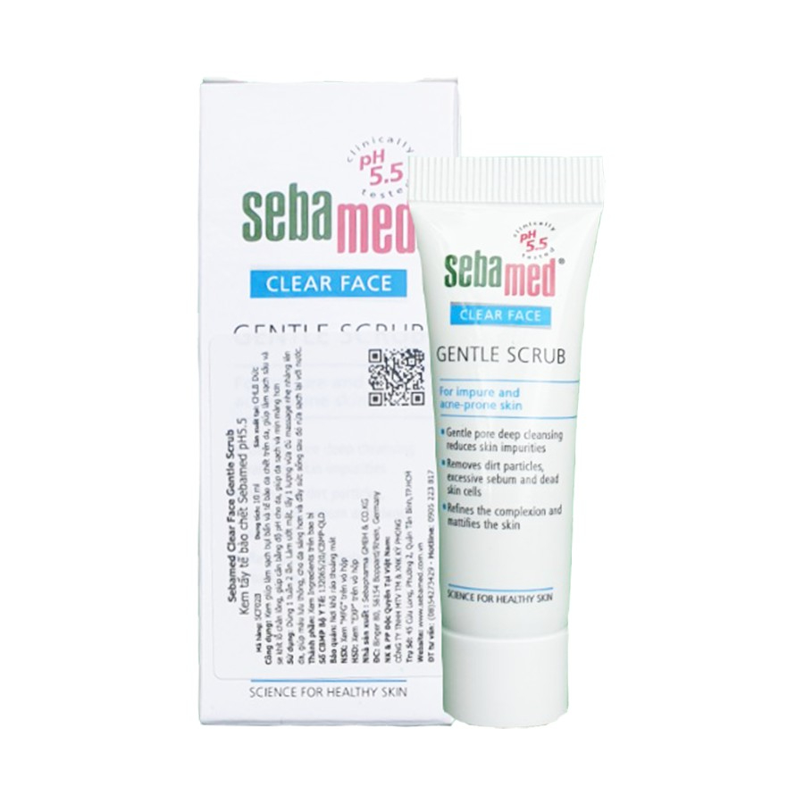 Ảnh Tẩy tế bào chết Sebamed Clear Face Gentle Scrub pH5.5 (10ml) 2
