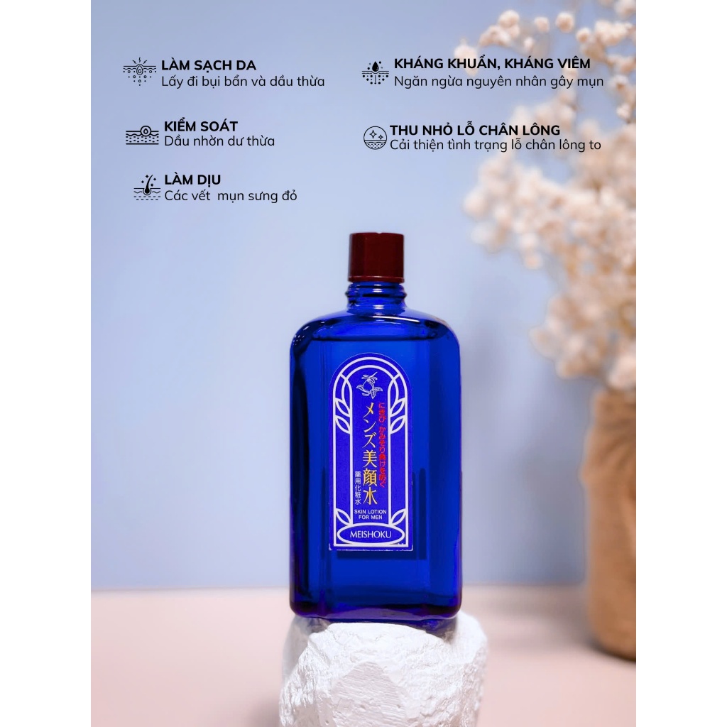 Ảnh Combo Sạch Dầu Ngừa Mụn Cho Nam MEISHOKU [Sữa Rửa Mặt Bigan 80G + Lotion Bigansui For Men 90ML] 3