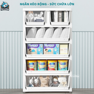 Tủ Nhựa Quần Áo Cho Bé, Tủ Quần Áo Trẻ Em Có Bánh Xe Di Chuyển Và Ngăn Khóa Tiện Lợi BG002