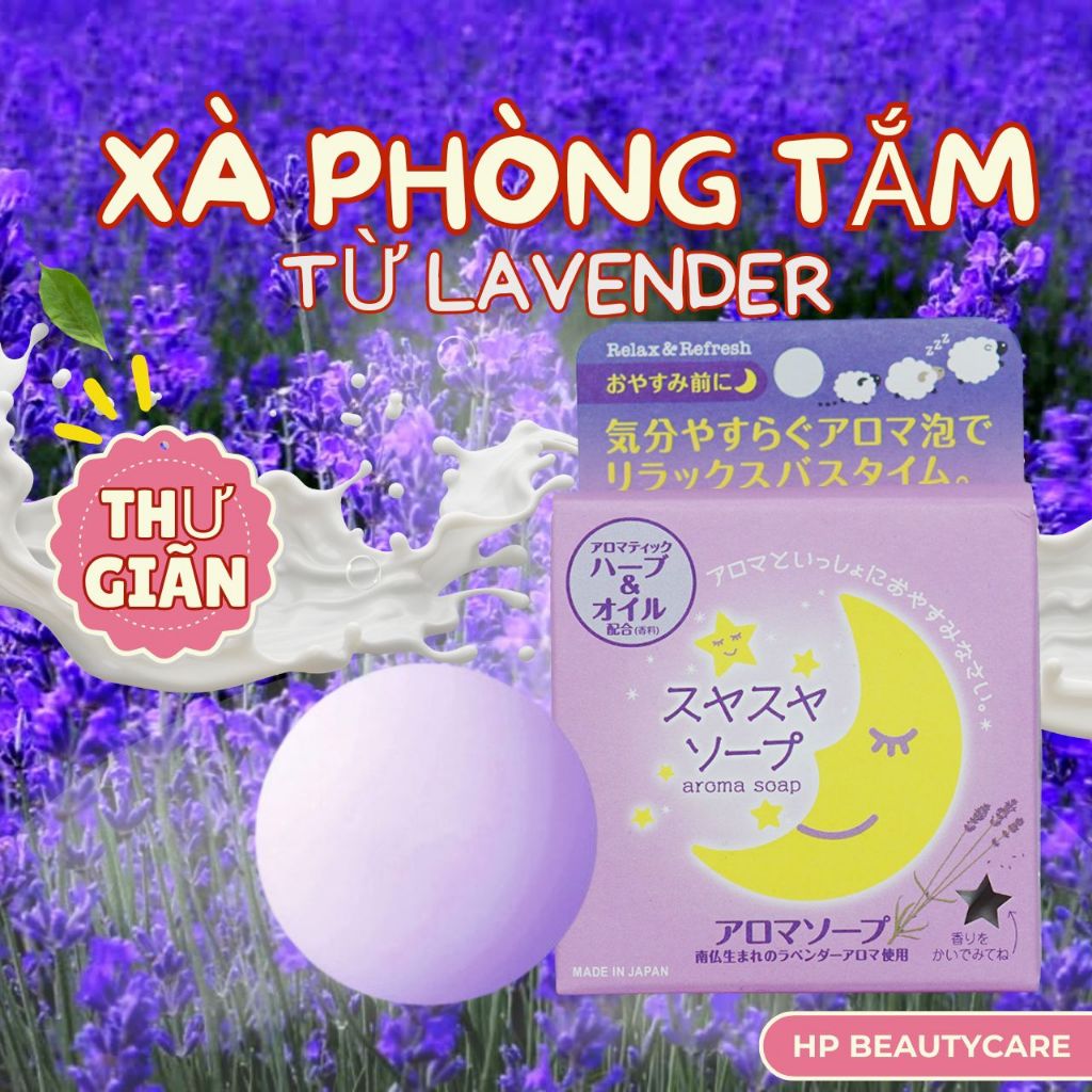 Xà Phòng Tắm Ban Đêm Hương Hoa Oải Hương Pelican Lavender Night Aroma Soap (100g)