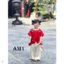 Bộ bà ba cho bé mẫu mới - Bộ quần áo trẻ em gấm đính nơ TB457 cho bé gái