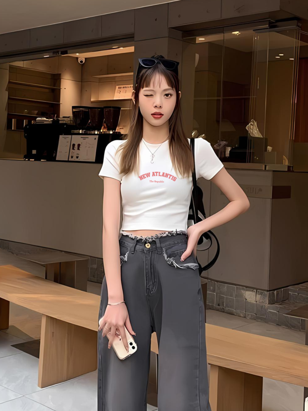 Ảnh Áo croptop nữ áo baby tee ôm body chất thun cotton co giãn 4 chiều  - LOZA G0070 4