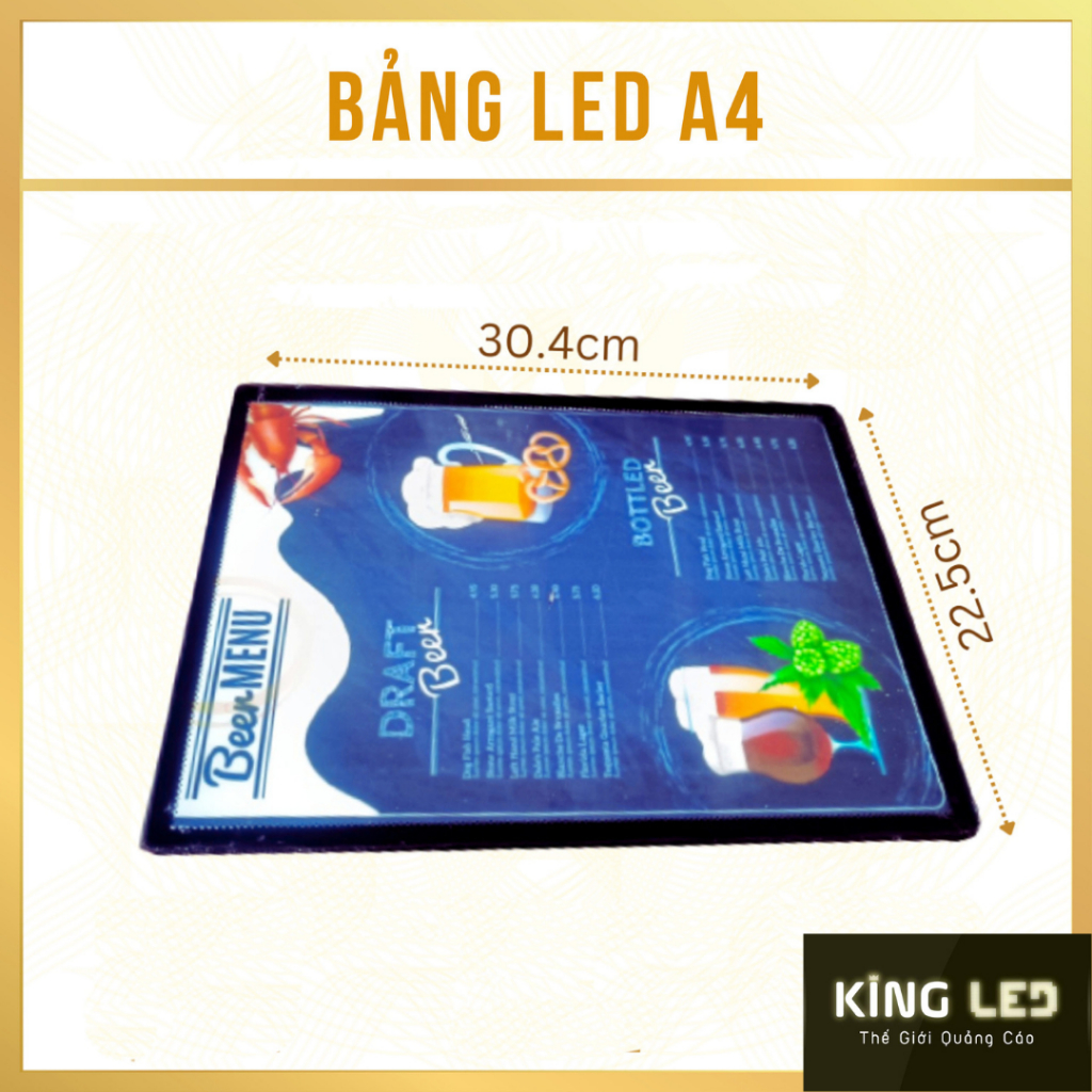 [KINGLED] Bảng đèn A4 Led Quảng Cáo, Menu Led, Hộp Đèn Led Để Bàn Một ...