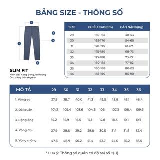 Owen - Quần khaki Slim Fit QKS241393 màu Đen chất liệu CVC Spandex