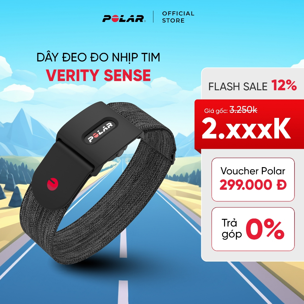 Dây Đeo Tay Cảm Biến Đo Nhịp Tim Polar Verity Sense