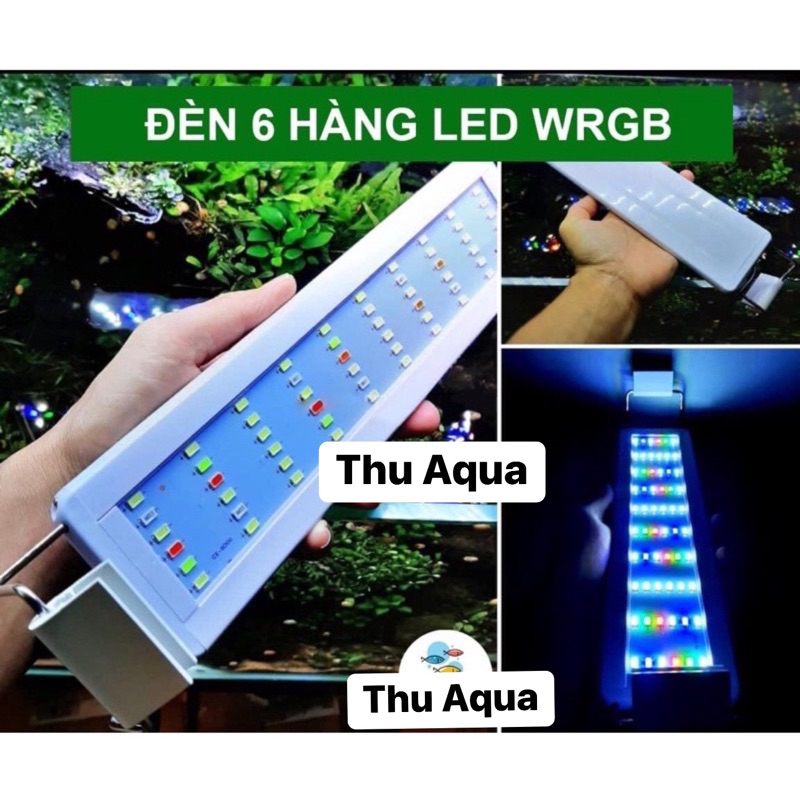 Đèn led bể cá WRGB siêu sáng 6 hàng led