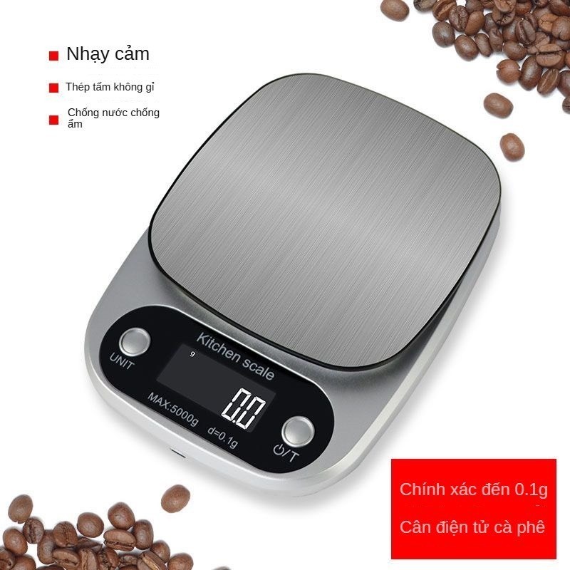 Cân điện tử nhà bếp tiểu ly mini Galaxy Coffee định lượng 1kg 3kg 5kg 10kg cân tiểu li cao cấp tặng kèm 2 viên pin