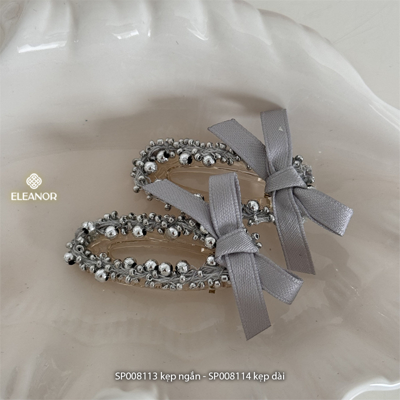 Kẹp tóc nữ Eleanor Accessories đính ngọc trai nhân tạo phụ kiện tóc kẹp tóc nơ tiểu thư 8113